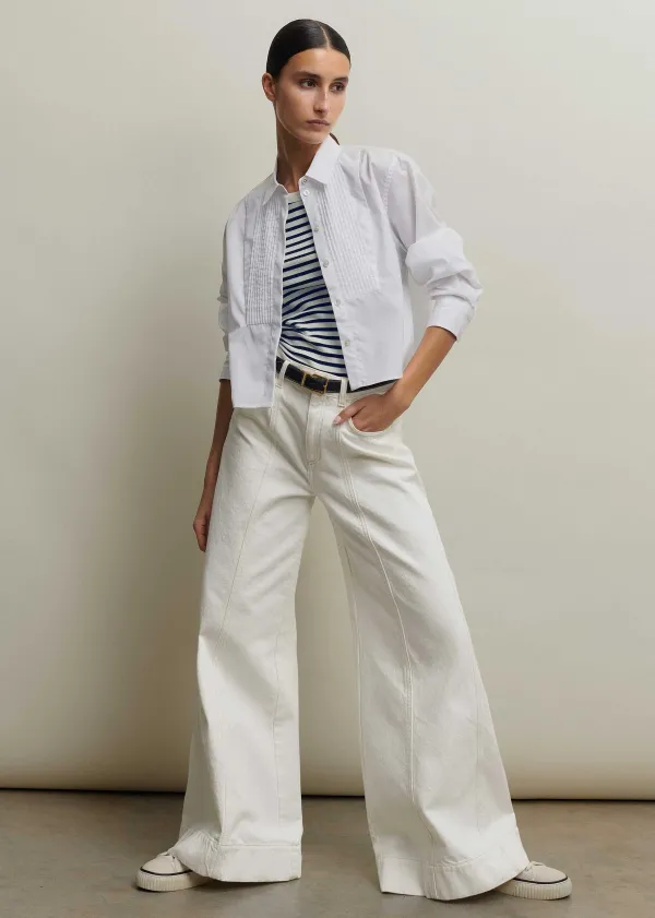 ME+EM Ultimate Crew Neck Stripe Vest | Women T-Shirts