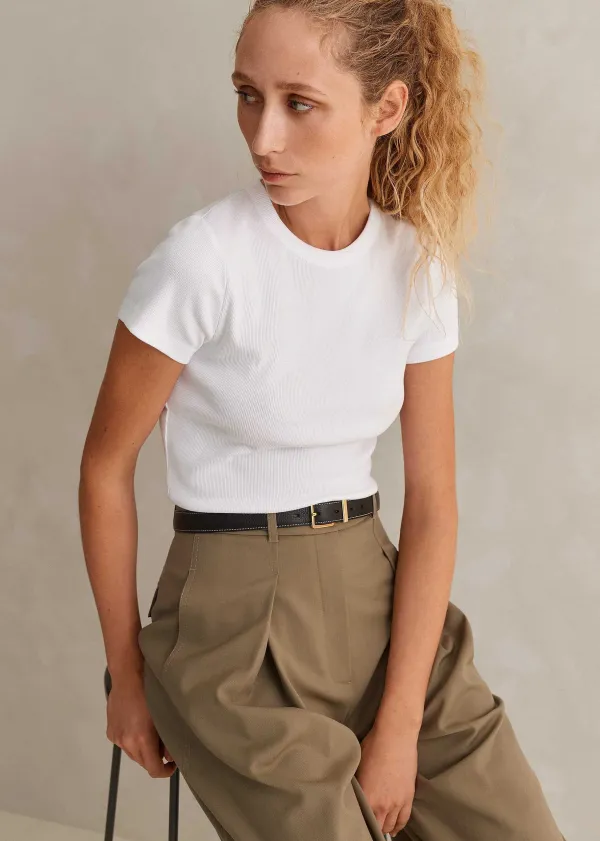 ultimate_fitted_rib_crew_neck_tee_5.webp ME+EM Ultimate Fitted Rib Crew Neck Tee | Women T-Shirts